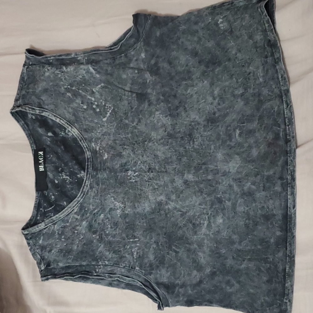 Black/Gray tye dye crop top